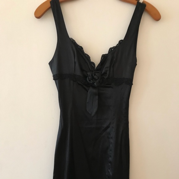 bebe Dresses & Skirts - Black Bebe satin dress